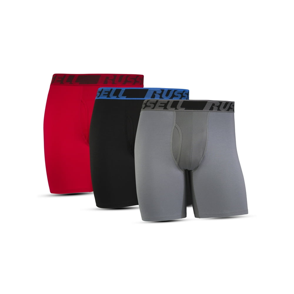 Russell Russell Men's Active Performance Assorted Color Boxer Briefs