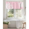 thumbnail image 4 of Curtain Valance for Windows,Abstract White Coral on Pink Kitchen Valances Rod Pocket Short Curtains,Summer Marine Life Window Treatment Panel for Bedroom Bathroom 42x12in, 4 of 9