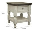 thumbnail image 5 of Suga 26 Inch Side End Table with 1 Drawer and Shelf Pine Wood Ivory- Saltoro Sherpi, 5 of 5