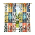 thumbnail image 6 of Yayeee Window Curtains Light Filtering 63"x52" Grommet Panel Pair Home Living Room Decor, Floral Patterns, 6 of 7