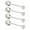 Silver, variant on YIEMEEN 4 Piece Antique Design Cake Spoons With Smooth Grip Melal Metal Kitchen Utensils For Dessert Tableware