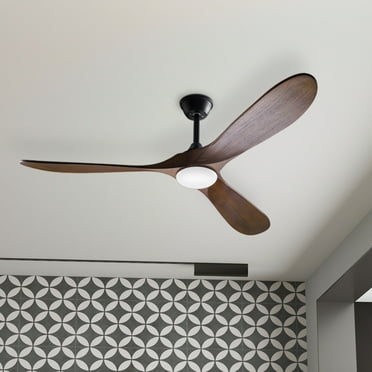Timechee  60" Wood Ceiling Fan with LED Light Remote Control and Timing - 60 Inches