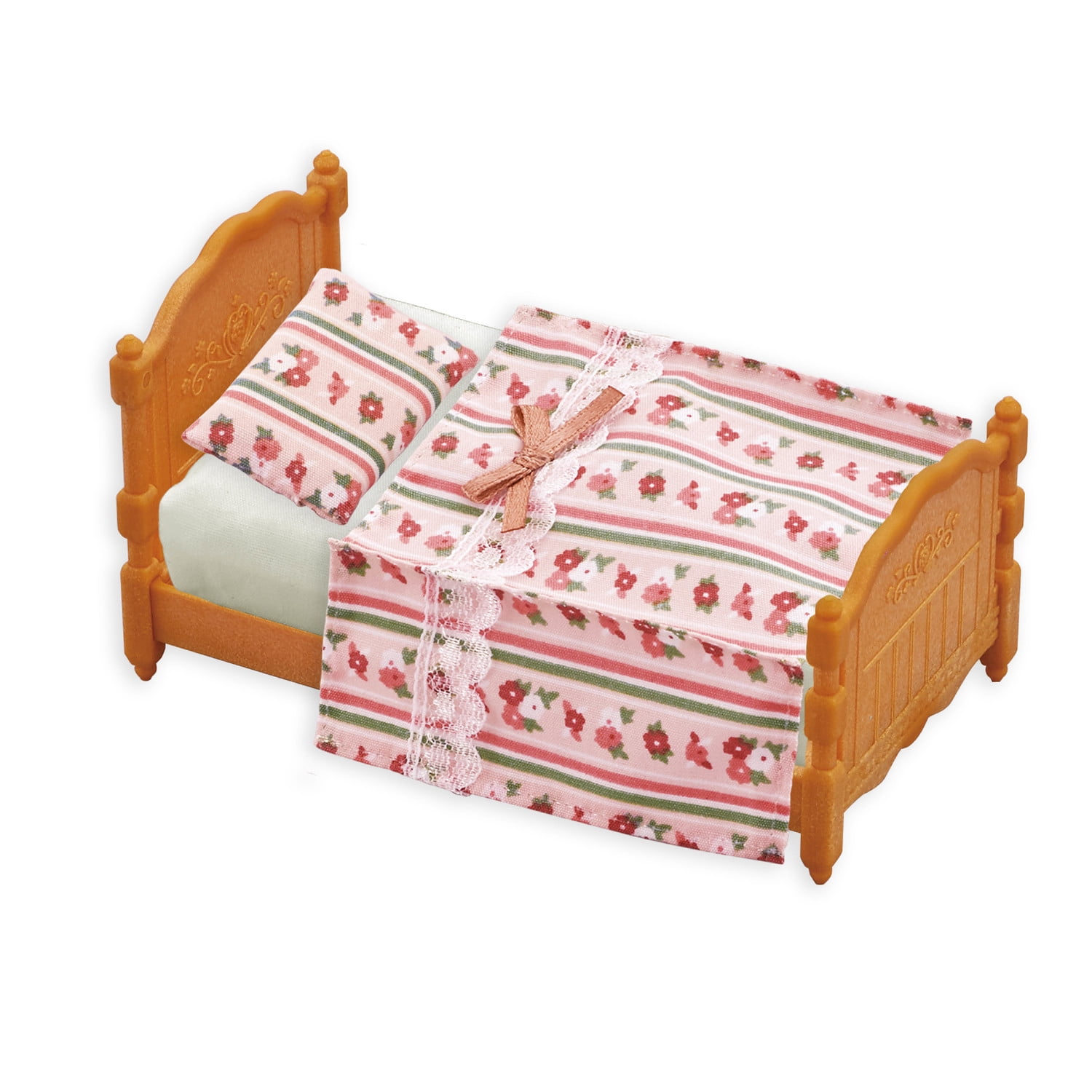 Sylvanian Families Calico Critters Furniture Floral Single Bed 