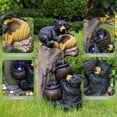 thumbnail image 6 of 23.6'' Bear Outdoor Water Fountain with LED Lights,Cascading Resin Garden Waterfall Fountain with Pump, Cute Animal Water Feature for Patio Yard Backyard Balcony Decor,Brown+Gray, 6 of 8