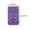 thumbnail image 2 of INSPIRE CHIC 3 Pcs Lady 3 Row 2 Hook Adjustable Underwear Bra Strap Extension Buckle Hooks Purple One Size, 2 of 2