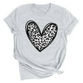 thumbnail image 1 of Meichang T-Shirts de la Saint-Valentin pour Femmes, T-Shirts Graphiques Cœur en Bonbon, Hauts de Vacances à Manches Courtes, Blouses Décontractées de Printemps, Col Rond, Pulls, 1 of 2
