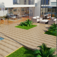 thumbnail image 6 of GZXS 22 PCS Interlocking Deck Tiles, 11.8" Square WPC DIY Patio Flooring, Water Resistant Indoor/Outdoor Flooring for Balcony, Porch, Bathroom (Teak Color), 6 of 6