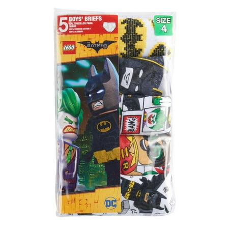 LEGO Batman, Boys Underwear, 5 Pack Briefs (Little Boys & Big Boys)