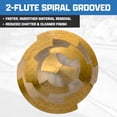 thumbnail image 4 of NEIKO 10605A Step Drill Bit, 6 Steps 3/16" to 1/2" Spiral High Speed Steel, Titanium Nitride Coated, 1/4" Quick Change Step Bits for Steel, Metal, Wood, Plastic, Unibit Cone Drill Bits, Two Flute, 4 of 7