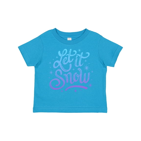 Inktastic Winter Let It Snow Lettering in Blue with Snowflakes Boys or Girls Toddler T-Shirt