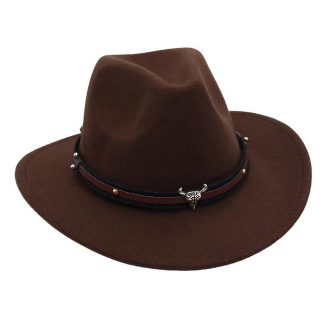 Sombrero de vaquero occidental, gorra de rendimiento, vestido de verano, para exteriores, para novias y compromisos. Marrón