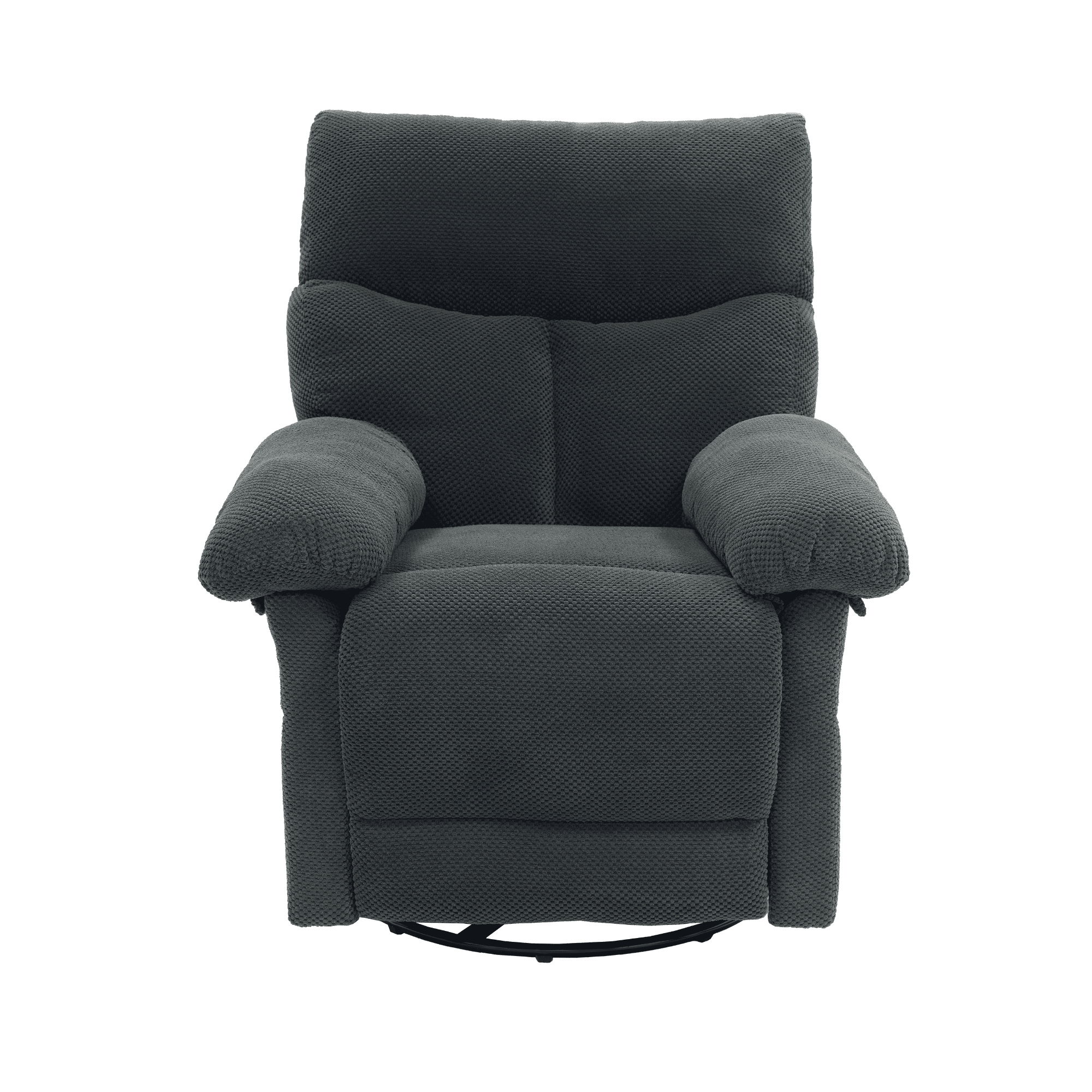 Homy Casa Swivel Rocker Recliner, 360 Manual Chair for Living Room, Nursery and Bedroom, Dark Gray
