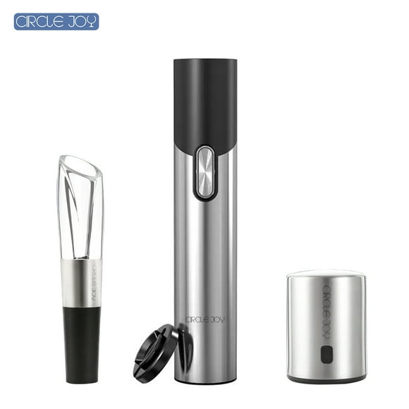 Circle Joy Stainless Steel Electric Bottle Opener 2-in-1 Design Wine/Beer