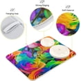 thumbnail image 4 of GZHJMY Colorful Rose Flower Rainbow Watercolor Dish Drying Mat, Absorbent Microfiber Dishes Drainer Mats for Kitchen Counter Large Size 18 x 24 Inch, Coffee Mat, 4 of 7