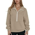 thumbnail image 2 of Zedker Plus Size Sweatshirts for Women Pockets Half Zip Pullover Long Sleeve Oversized Y2K Clothes Pullover Fall Tops, 2 of 6