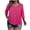 Hot Pink, variant on Ziynglg Plus Size Tops for Women 3/4 Length Sleeve V Neck Blouses Button Front Fashion Loose Casual Tops Solid Color Shirts