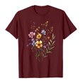 thumbnail image 4 of Hrsba Tops for Women,Summer Floral Print Crewneck Short Sleeve T Shirt Casual Loose Cut Ladies Blouse, 4 of 4