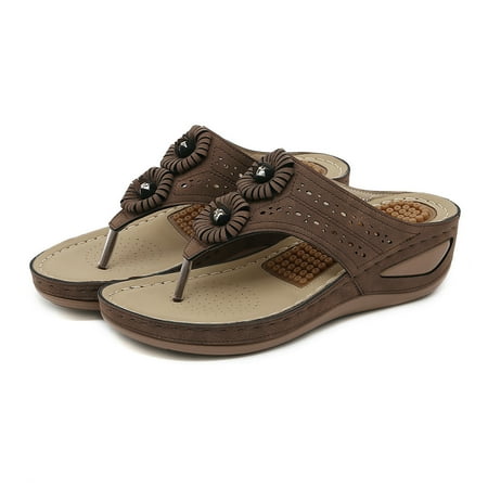 

eczipvz Womens Shoes Mules for Women Sandals Casual Summer Clog with Arch Support Cushion Footbed Slip On Comfy Wedge Shoes