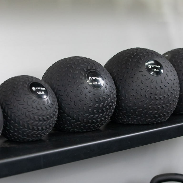 Titan Fitness 10 LB Rubber Slam Ball - Dead Weight Sand Filled For Strength Training