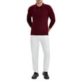 thumbnail image 2 of Camisa polo de punto de negocios de color sólido de manga larga para hombre XL burdeos, 2 of 6