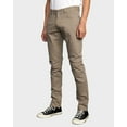 thumbnail image 2 of RVCA Men's Daggers Twill Slim Straight Fit Pants (28, Wood), 2 of 5