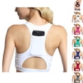 thumbnail image 4 of Mujeres Deporte Sujetador Gimnasio Chaleco Compresión Acolchado Bolsillo para teléfono Correr Entrenamiento Top kenally FS11418-02, 4 of 7