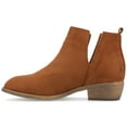 thumbnail image 3 of Journee Womens Rimi Pull On Stacked Heel Booties, Widths Available, 3 of 9