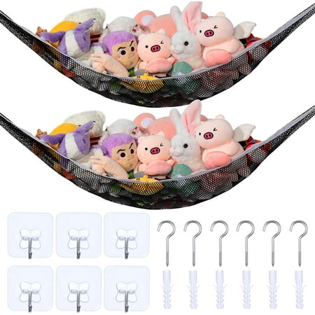 2 Pieces Stuffed Animal Hammocks Stuffed Toy Storage Hammock Nets Jumbo Wall Sling Corner Mesh Toy Organizer, Durable Doll Hanging Net with Hooks for Bedroom Playroom Plush IGUOHAO (Black) Black | Walmart Canada 2 Pieces Stuffed Animal Hammocks Stuffed Toy Storage Hammock Nets Jumbo Wall Sling Corner Mesh Toy Organizer, Durable Doll Hanging Net with Hooks for Bedroom Playroom Plush IGUOHAO (Black) Black | Walmart Canada