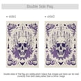 thumbnail image 4 of 12x18 inch Double-Sided Garden Flags Banners Vibrant Outdoor Decor for House Patio Outdoor Purple Candle Pumpkin Skull, 4 of 6