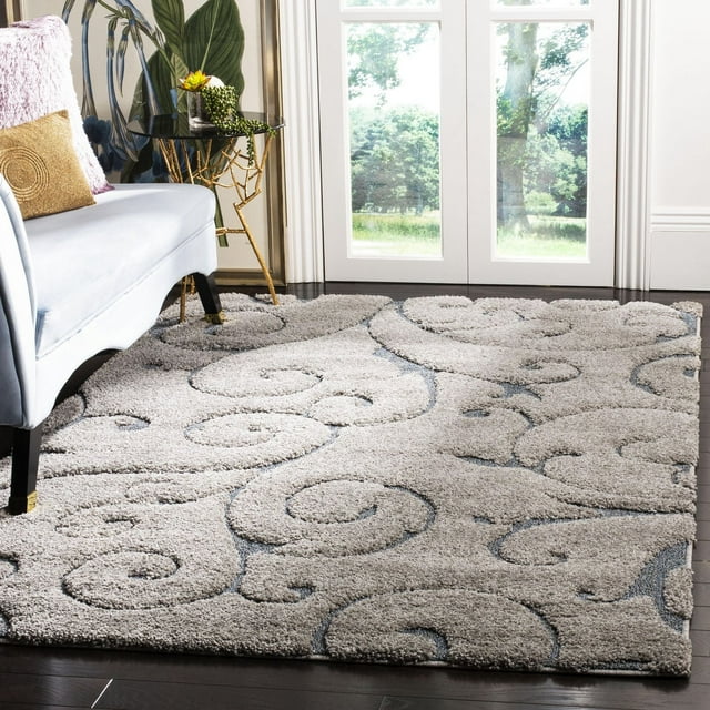 SAFAVIEH Florida Douglas Floral Vines Shag Area Rug