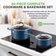 thumbnail image 2 of NutriChef Professional Juego de cocina de 20 piezas en azul marino, ollas y sartenes antiadherentes duraderas con utensilios para hornear, compatible con cualquier estufa, fácil de limpiar, 20 piezas, 2 of 5