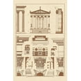 thumbnail image 2 of Buhlmann, J. 11x14 Black Ornate Wood Framed with Double Matting Museum Art Print Titled - Temples of Antonius, Castor and Mars, 2 of 4