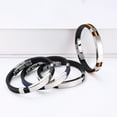 thumbnail image 4 of Naierhg Men Bracelet Elastic Silicone Adjustable Buckle Minimalism Polishing Ornamental Decoration Allergy-free Trendy Men Stainless Steel Bracelet Jewelry Accessory, 4 of 8
