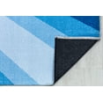 thumbnail image 3 of Elizabeth Sutton MI45B Violets Are Blue Abstract Modern Blue Area Rug, 2'7" x 8', 3 of 6