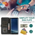 thumbnail image 3 of Asuwish Wallet Kickstand Hard Shell Cell Phone Case with Tempered Glass Screen Protector for Samsung Galaxy S8, Black, 3 of 8