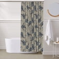 thumbnail image 6 of Shower Curtain, Paisley Print No.J917 Waterproof Fabric Plastic Shower Curtain, Drying Fast Bathroom Curtain with 9 Buttonholes, Ruffle Shower Curtain 60x72in, 6 of 8