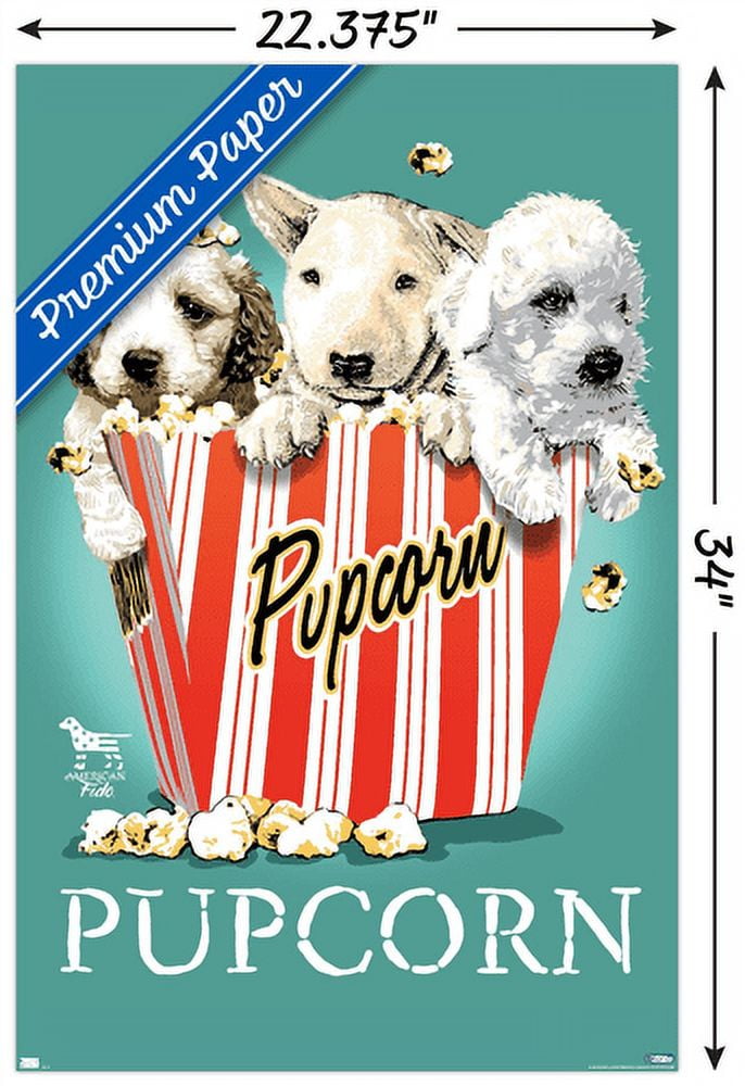 Jim Baldwin - Pupcorn Wall Poster, 22.375" x 34"