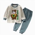 thumbnail image 4 of UAYOTSE 6M-6Y Infant Kids Pajamas Toddler Boys Soft Comfy Long Sleeve Sleepwear Pajamas 2Pcs Set ,Sizes 4-5 Years, 4 of 4