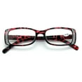 thumbnail image 2 of Women Rectangular Rhinestones Reading Glasses - Female Fashion Leopard Clear Lens Readers Demi Tortoise, 2 of 4