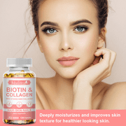 Biotin with Collagen Supplement,Hair, Skin, and Nail Support, Antioxidant Dietary Supplement, 120 Tablets