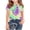 Green, variant on Girls Tie-Dye Short Sleeve T-Shirt Multicolor Unique Pattern Soft Stretchy 95% Polyester 5% Spandex Summer Casual Top Sizes 3-14 Years,Size 7-8 T