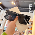 thumbnail image 3 of Gafas de sol verdes para hombre, moda masculina, personalidad vanguardista, tiro callejero, gafas de sol negras integradas, gafas a prueba de sol para mujer, 3 of 5