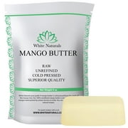 Unrefined Organic Mango Butter 8 oz Raw, Natural, 100% Pure, Grade A, Amazing Moisturizer, Use Alone or in DIY Body Butters, Soaps, Lotions and lip balm