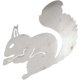 thumbnail image 1 of Squirrel Garden Stake Outdoor Yard Decoration Lawn Iron Silver Animal Figurine 1Pack, 1 of 5