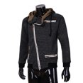 thumbnail image 3 of LYXSSBYX Mens Shirts Long Sleeve Men's Autumn Long Sleeve Zipper Hooded Sweatshirt Outwear Tops Blouse BK/M, 3 of 6
