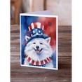 thumbnail image 2 of American Eskimo Patriotic American Greeting Cards Pack of 8 7 in x 5 in, 2 of 3