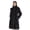 Indigo, variant on Women Fluffy Faux Mink Fur Coat with Detachable Belt High Neck Midi Length Overcoat Winter Outwear Indigo L