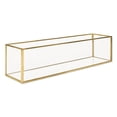 thumbnail image 3 of Koyal Wholesale Long Glass Candle Holder Centerpiece Box, 16 x 4 x 4 Gold Centerpiece Tray Decor, Long Table Centerpiece, 3 of 5