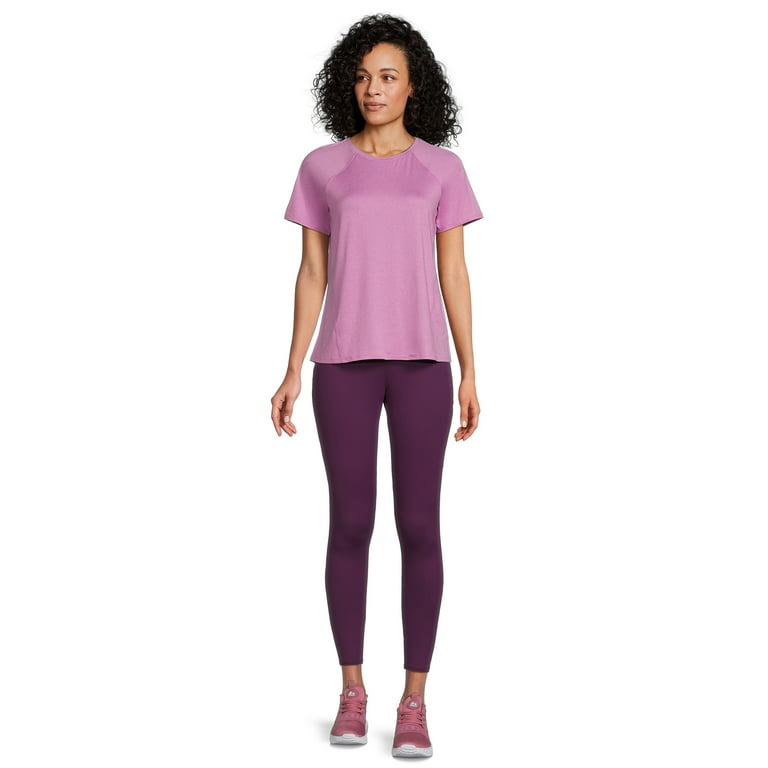 Athletic Works Women's Active T-Shirt and Leggings Set, 2-Piece