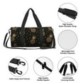 thumbnail image 4 of Honeii Gold Glitter Pineapples Print Duffle Bag and Adjustable Strap,Foldable Travel Duffel Bags for Men Women,Waterproof Duffel Bags, 4 of 6